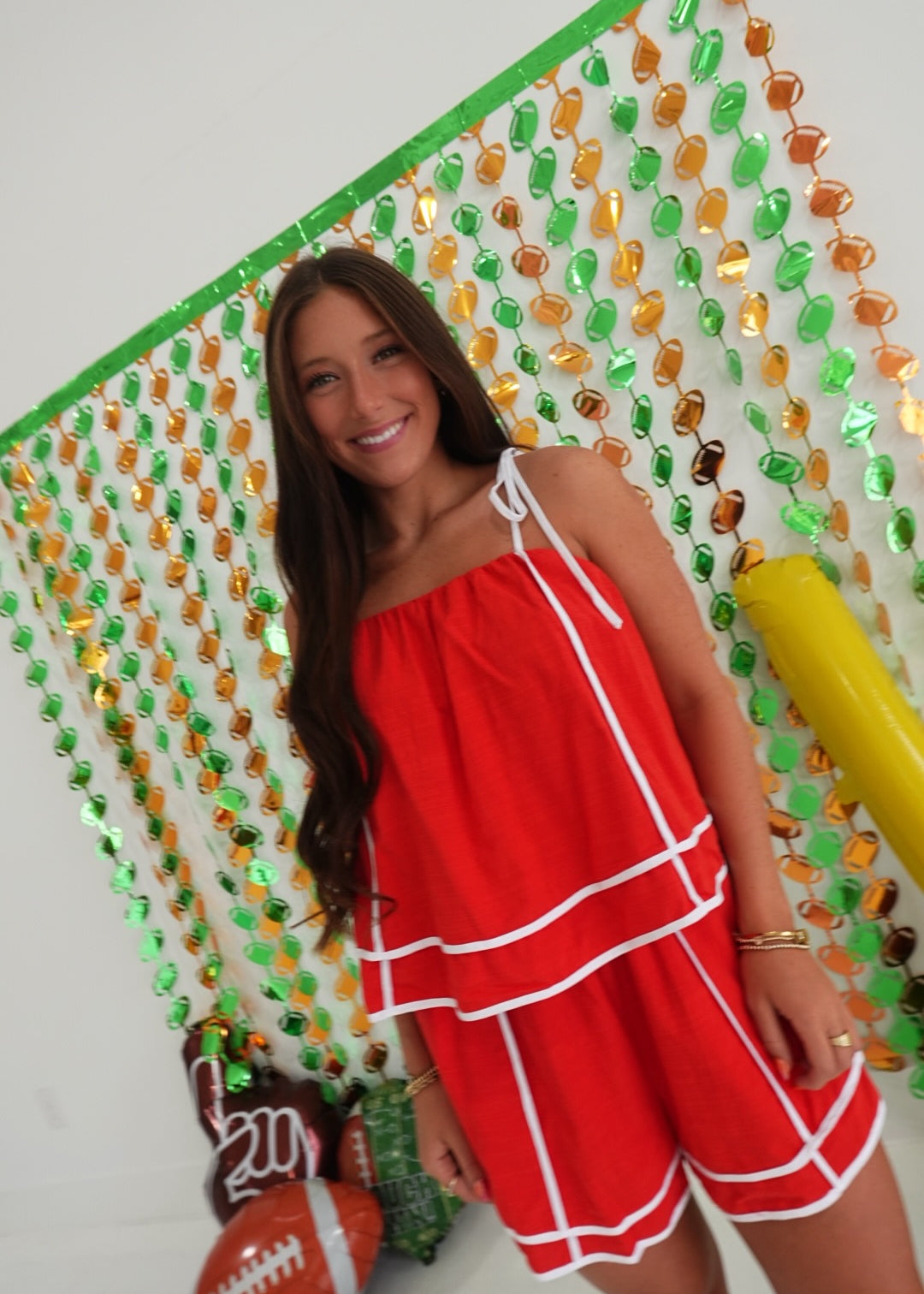 Linley Romper - Red