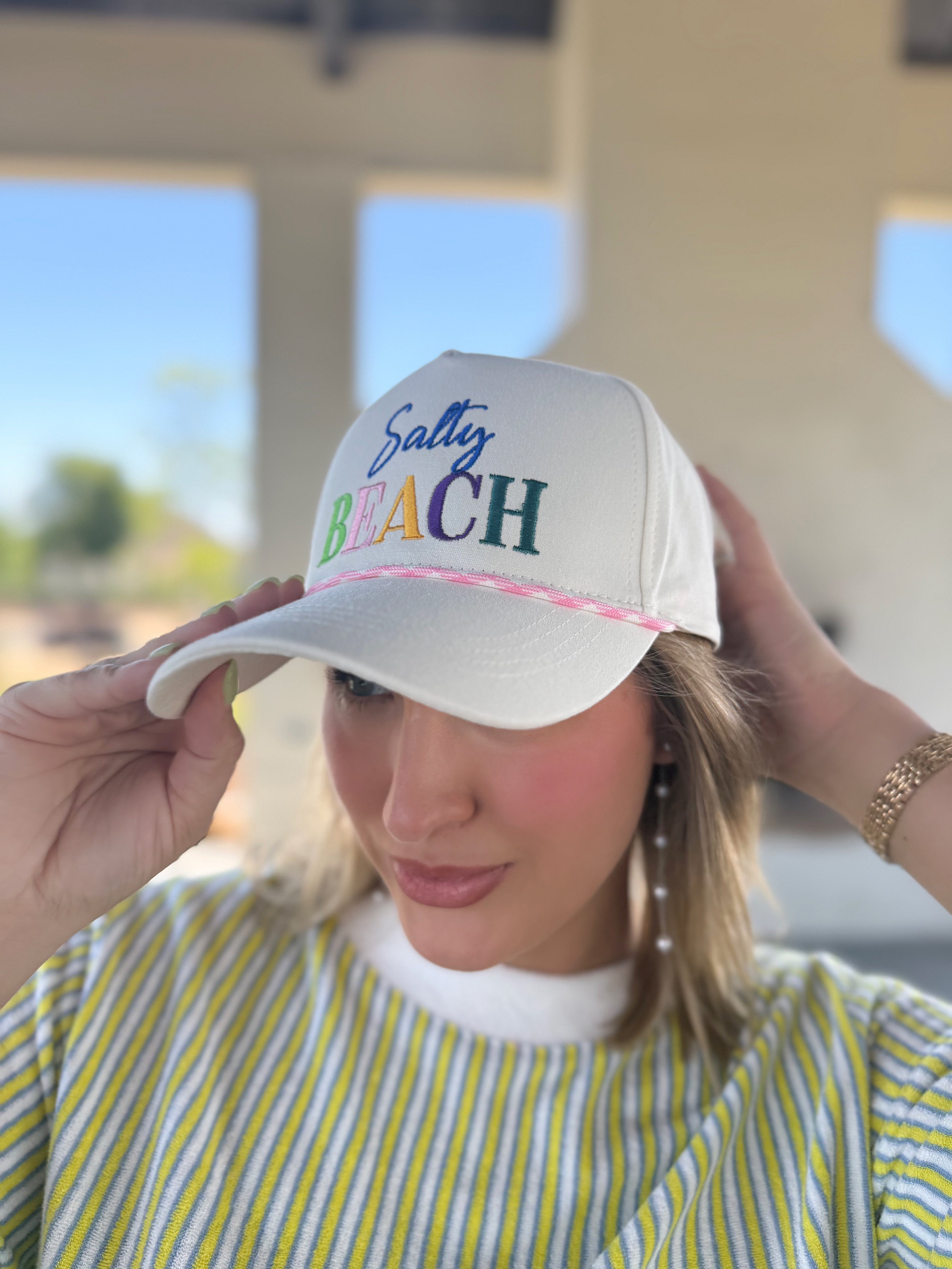 Salty Beach Rope Trucker - Pink Rope