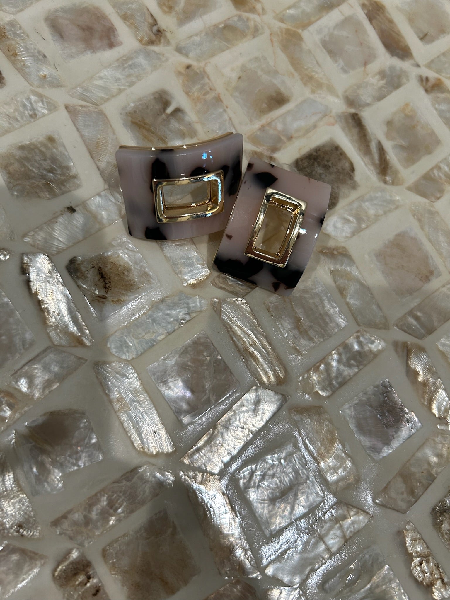 Open Rectangle Earrings