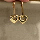 Drop Heart Earrings