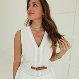 Inheritance Peplum Top - Off White