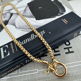 Horseshoe Shackle Necklace - Gold