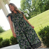 Barbs Flutter Sleeve Midi Dress