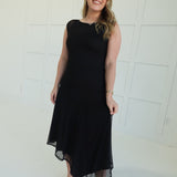 Meshing Around Midi Dress - Black