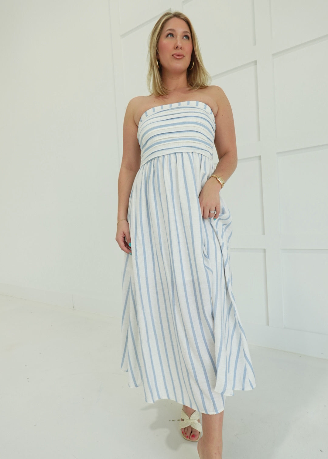 Kiva Midi Dress - Navy
