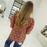 Fall Blooms Top - Brown