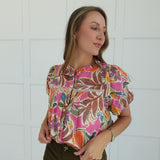 Farris Linen Blend Blouse