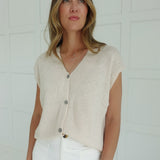 Midsummers Cardigan Top - Khaki