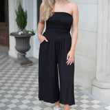 Tully Strapless Jumpsuit - Black