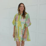 Prairies Printed Mini Dress - Green