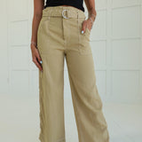 Caldwell Belted Pants - Beige