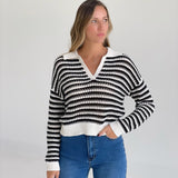 Shallot Striped Sweater