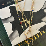 Y Multi-Stone Lariat Necklace