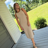 Manning Striped Midi Dress