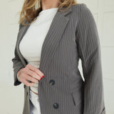Corporate Chic Blazer - Grey