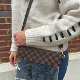 Checkered Clear Crossbody Bag