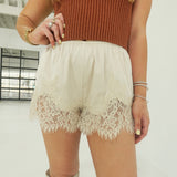Lana Lace Shorts - Cream