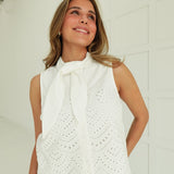 Alba Eyelet Top - Off White