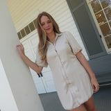 My Own World Mini Dress - Papyrus