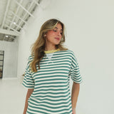Johnnie Striped Top - Green Multi