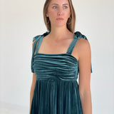 Cavalier Velvet Dress - Emerald