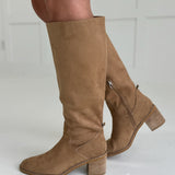 Tessie Tall Suede Boot - Apricot