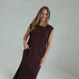 Amelia Midi Dress - Brown