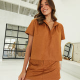 Edith Suede Set - Camel