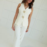 Chantel Vest Set - Ivory