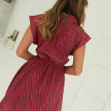 Housewives Mini Dress - Brown/Fuchsia