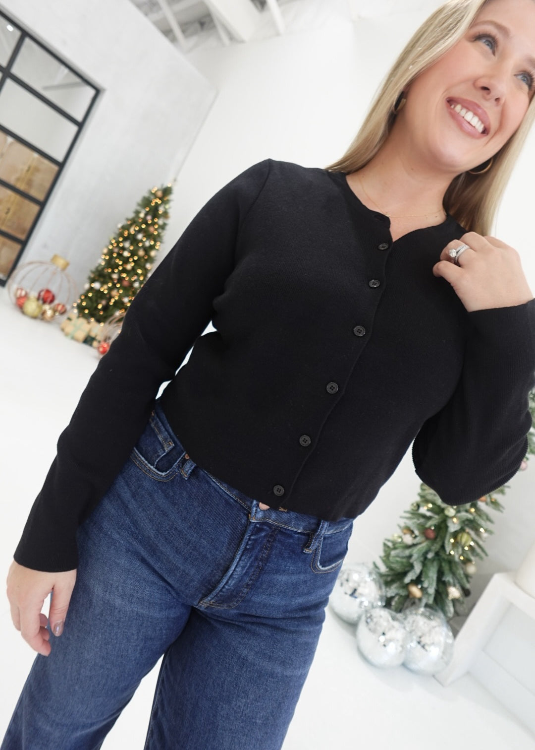 The Caroline Cardigan  - Black