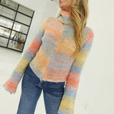 Serena Zip Up Top - Lemon Sorbet