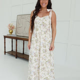 April Flowers Midi Dress