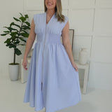 Better Days Midi Dress - Baby Blue