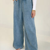 Acid Wash Sweatpants - Blue Grey