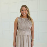 Annie Gingham Dress - Brown