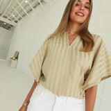 The Poise Blouse - Taupe