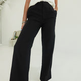 Lindy Linen Trouser - Black