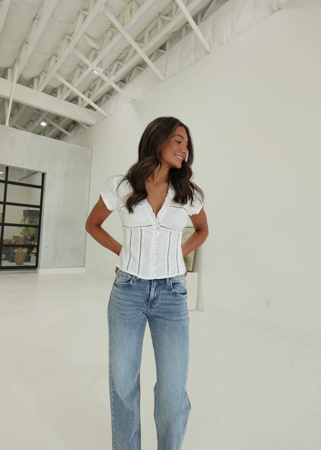 Mystic Panel Top - White