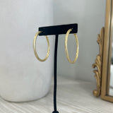 Medium Classic Brushed Hoops