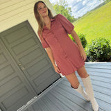 My Own World Mini Dress - Canyon Rose