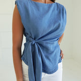 All Tied Up Top - Denim