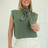Park Ave. Knit Top - Olive