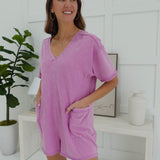 Easy Way Out Romper - Orchid