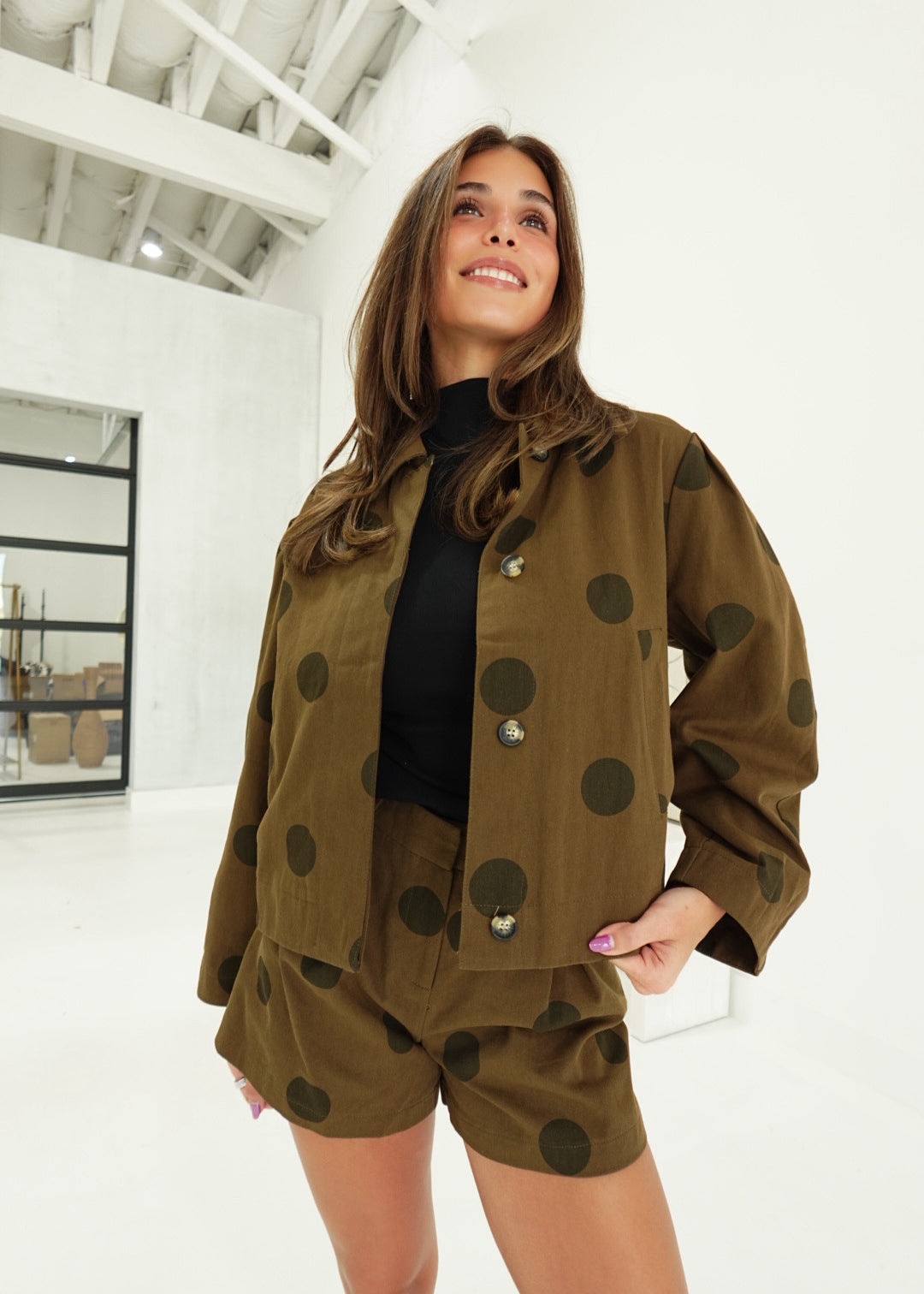 Dot to Dot Jacket - Brown