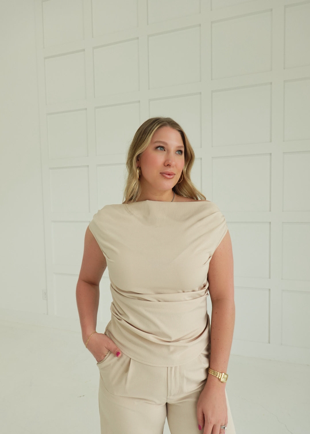 Consider It Trouser Set - Khaki