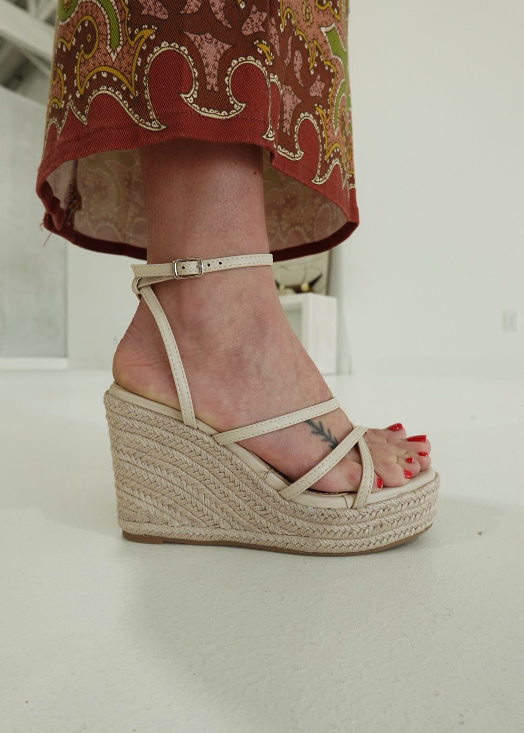 Marbella Wedge - Beige