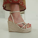Marbella Wedge - Beige