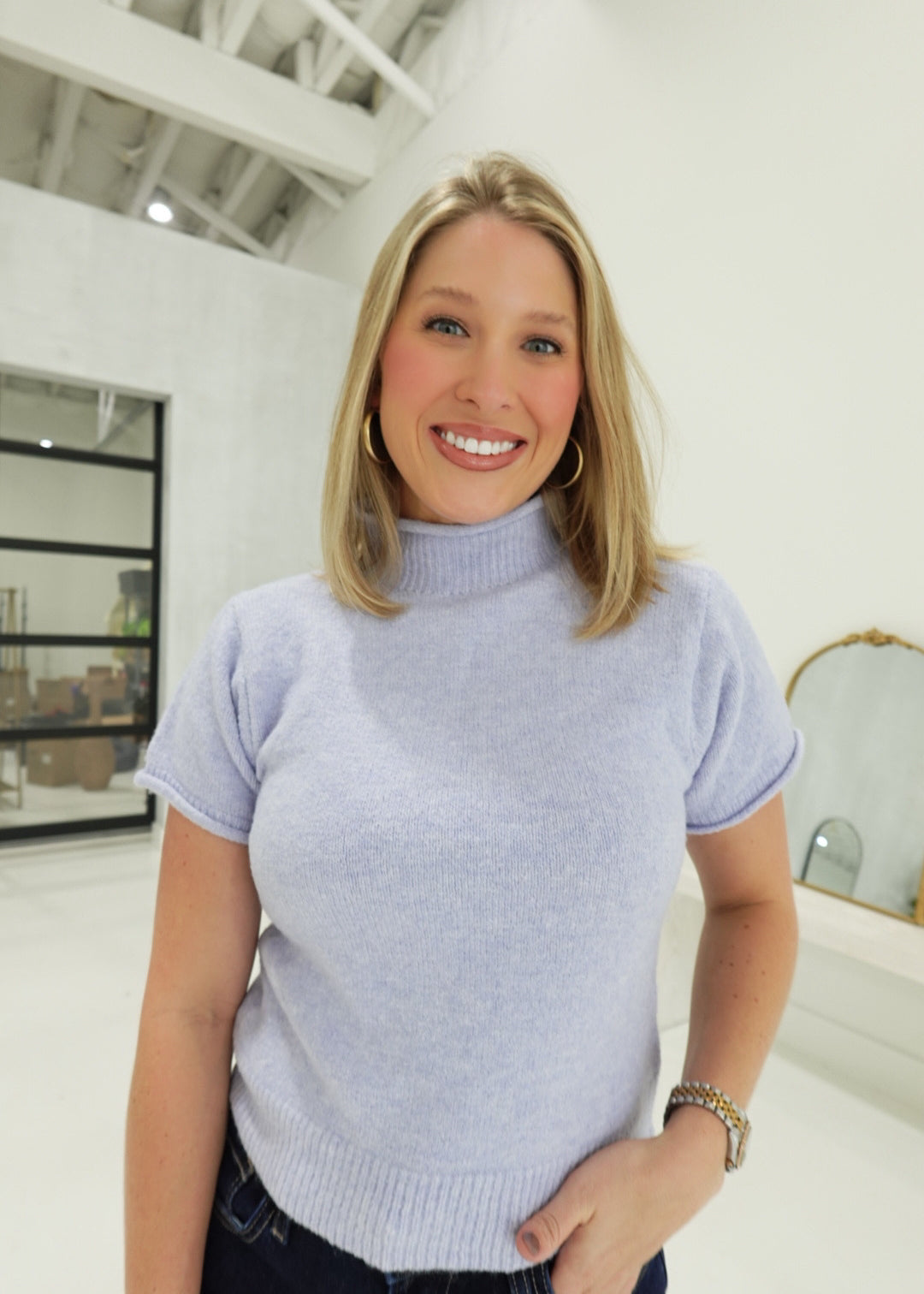 The Beger Knit Top - Blue