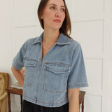 Settling Down Denim Top - Denim